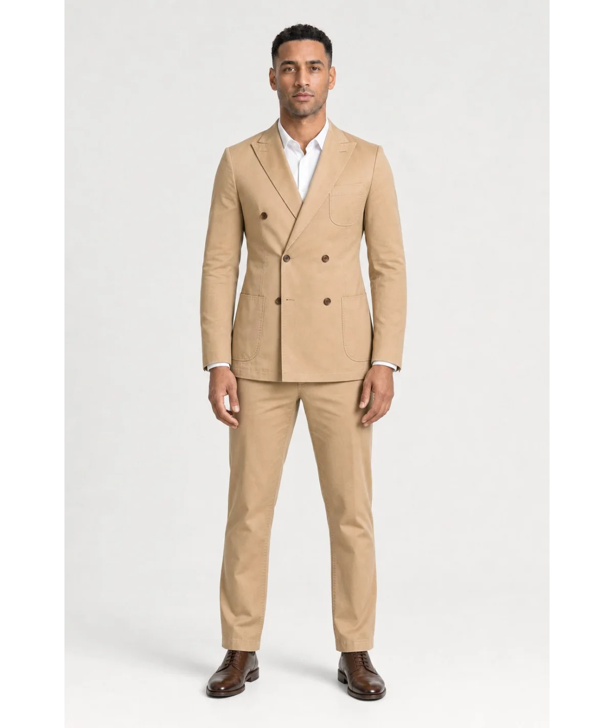 Blazer Beige Sable Croisé